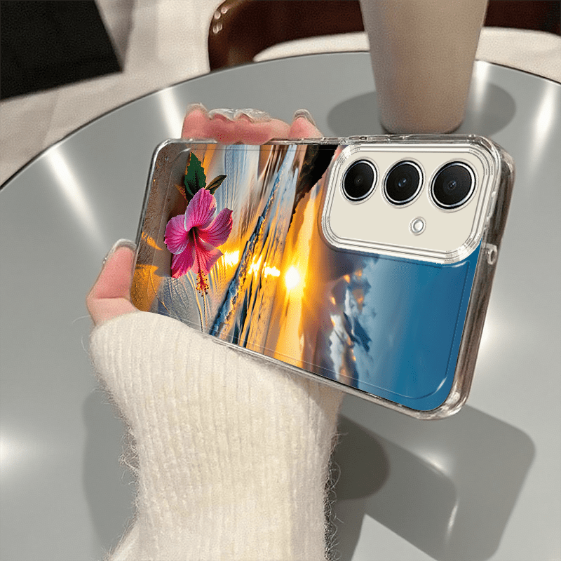 Phone Cases Beach - Transparent phone case for beach sunset