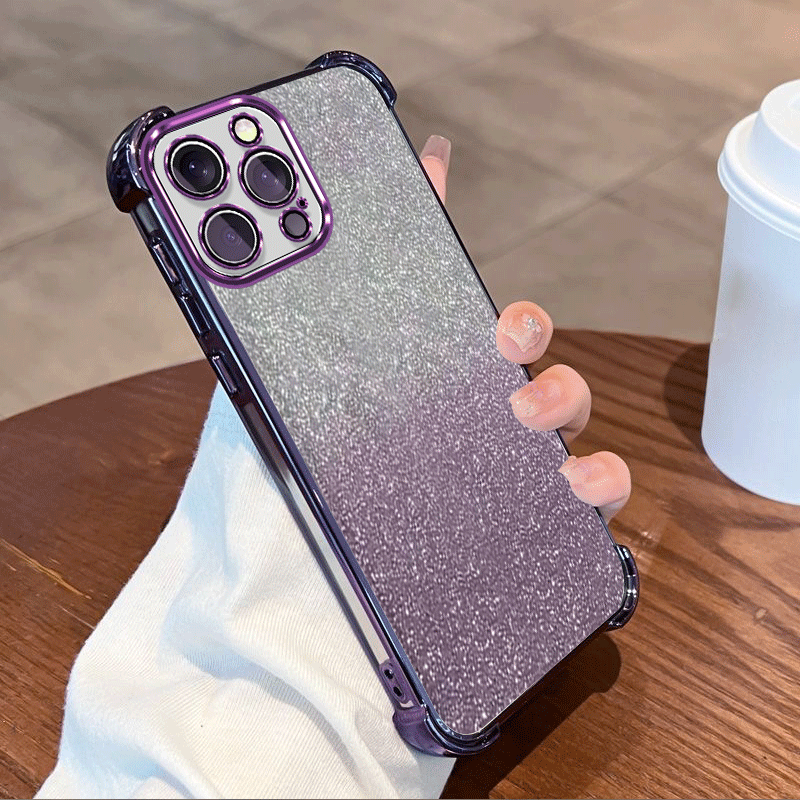 Glitter Shockproof Case - Glitter Plating Protective Cover For Realme