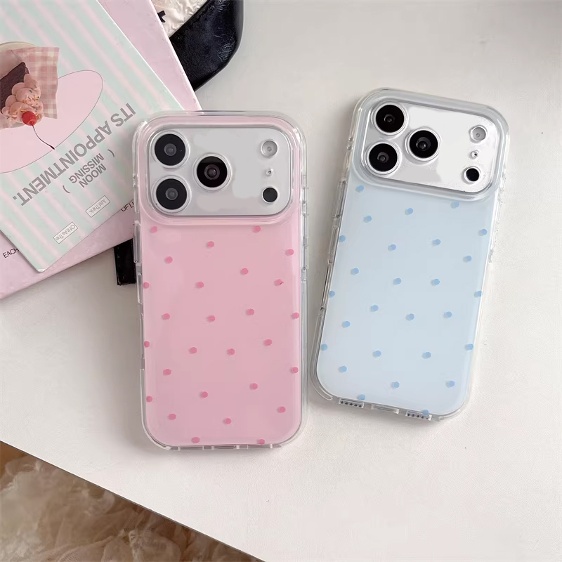 Phone Cases For Girls - Korean Ins Girl Simple Blue Pink