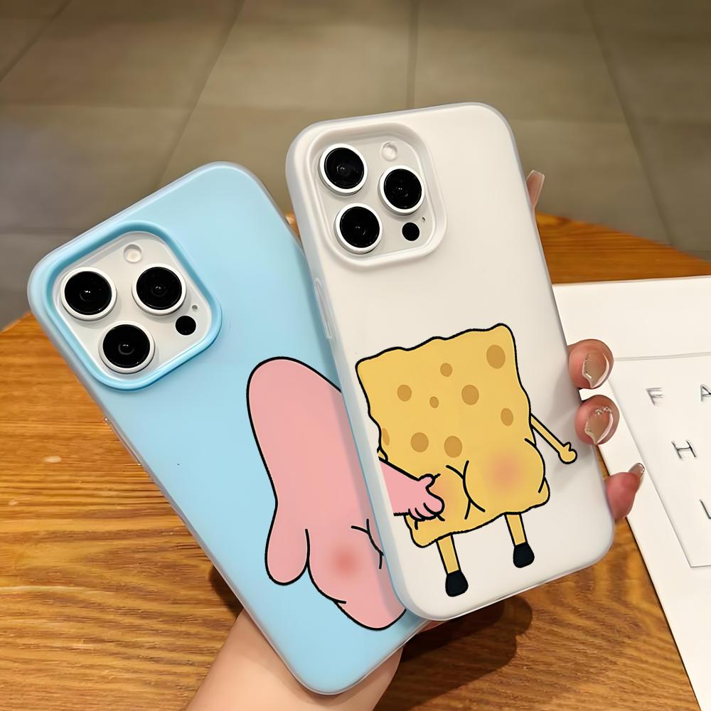 Phone Cases Cute Iphone 14 - Cute S-SpongeBobs Couple Phone Case Jelly