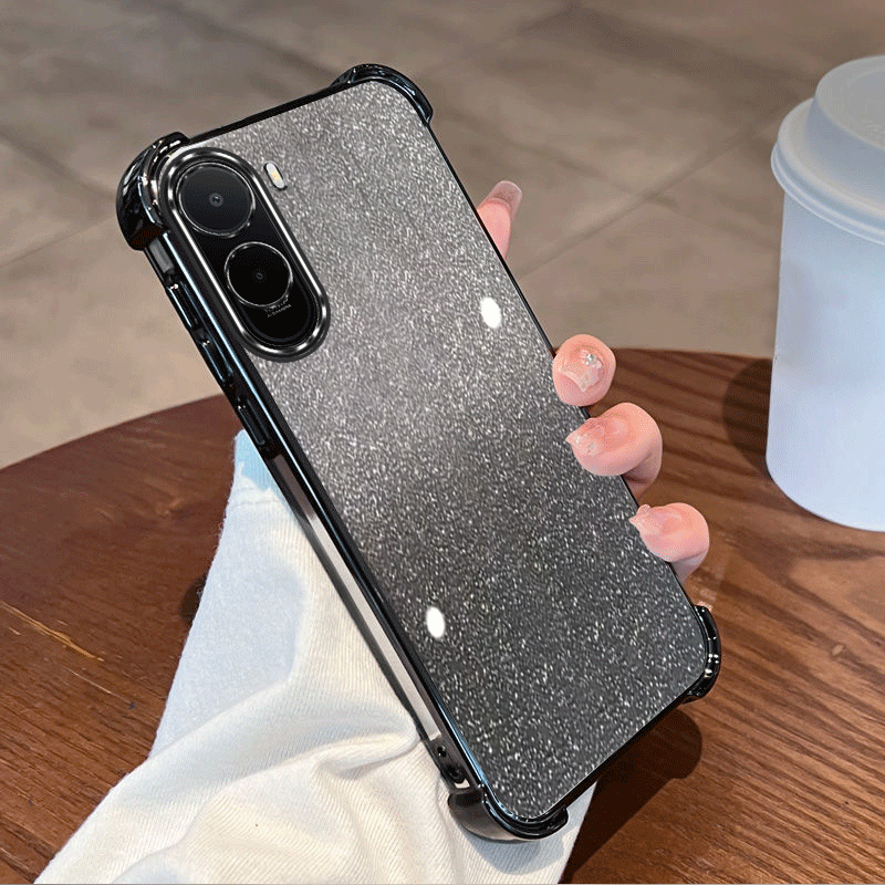 Glitter Shockproof Case - Glitter Plating Clear Protective Cover For