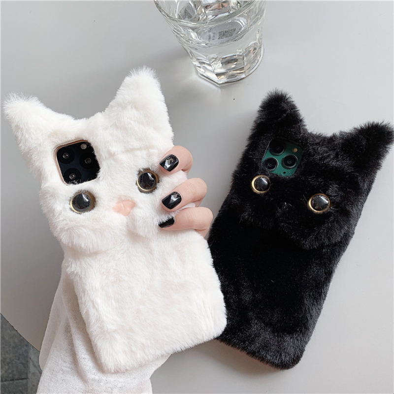 3D Cute Cartoon Cat Furry Plus - Phone Cases Cute Iphone 14 review and price