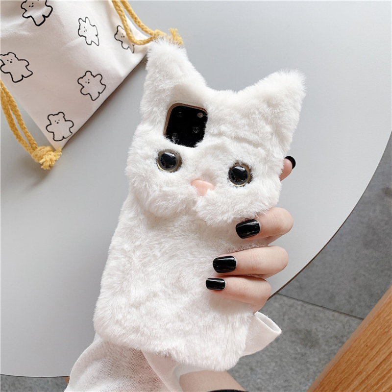 3D Cute Cartoon Cat Furry Plus - Phone Cases Cute Iphone 14 review and price