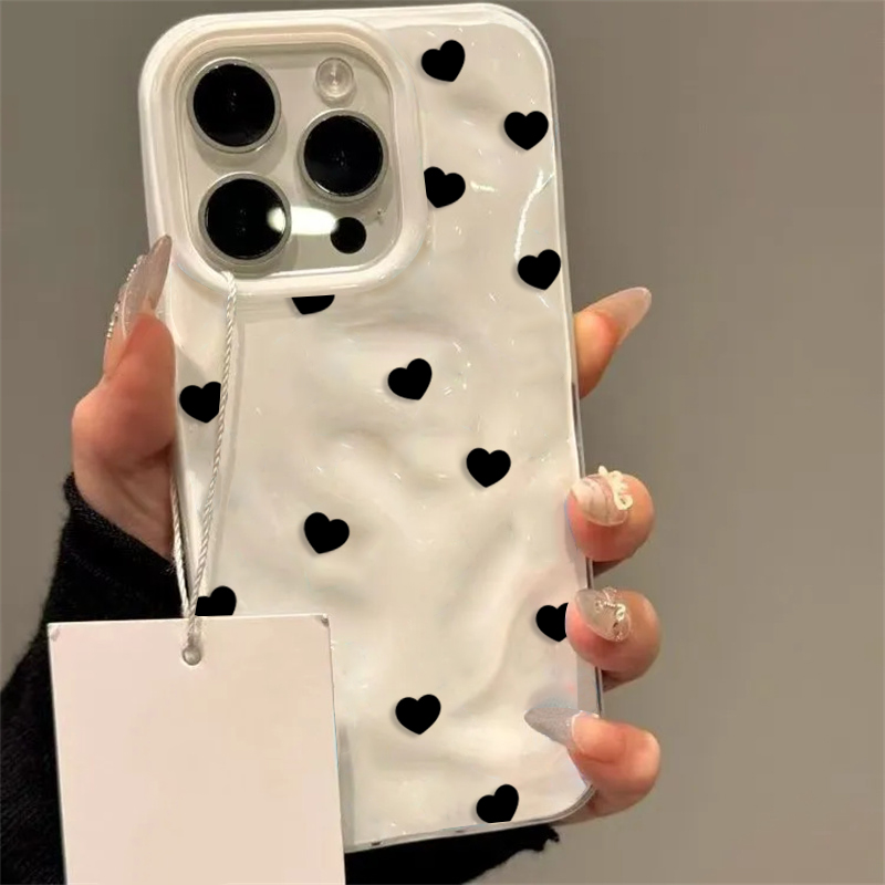 Aesthetic Cute Black Heart Sho - Phone Cases Cute Iphone 14 review and price