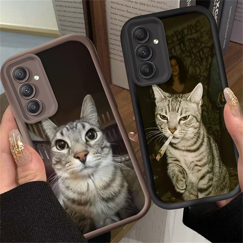 Trendy Cat Smoking Phone Case  - Phone Cases Samsung Galaxy review and price