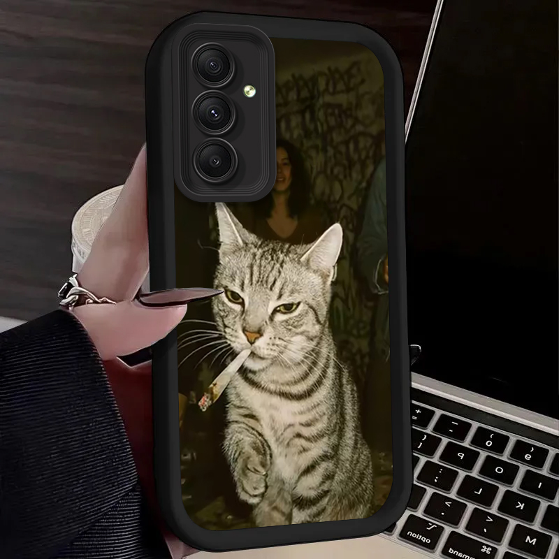 Trendy Cat Smoking Phone Case  - Phone Cases Samsung Galaxy review and price