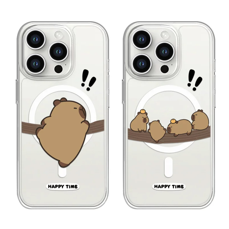 Cute Funny Tree Climbing Capib - Phone Cases Quirky review and price