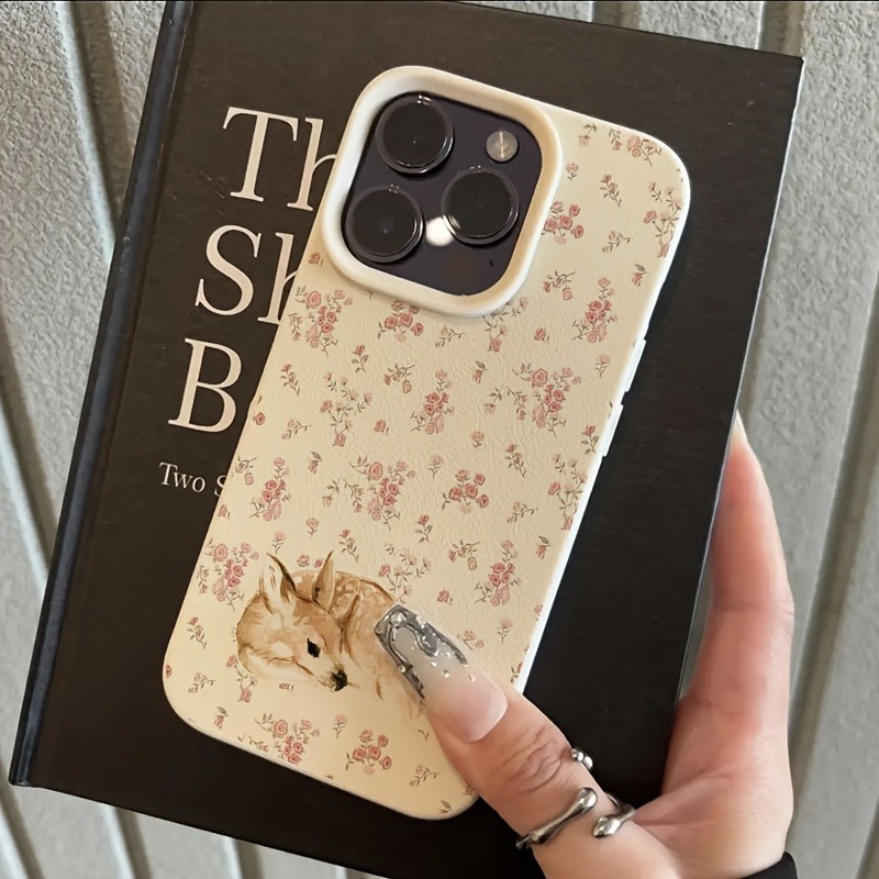 Cute Deer Full Floral Pattern  - Phone Cases Cute Iphone 14 review and price