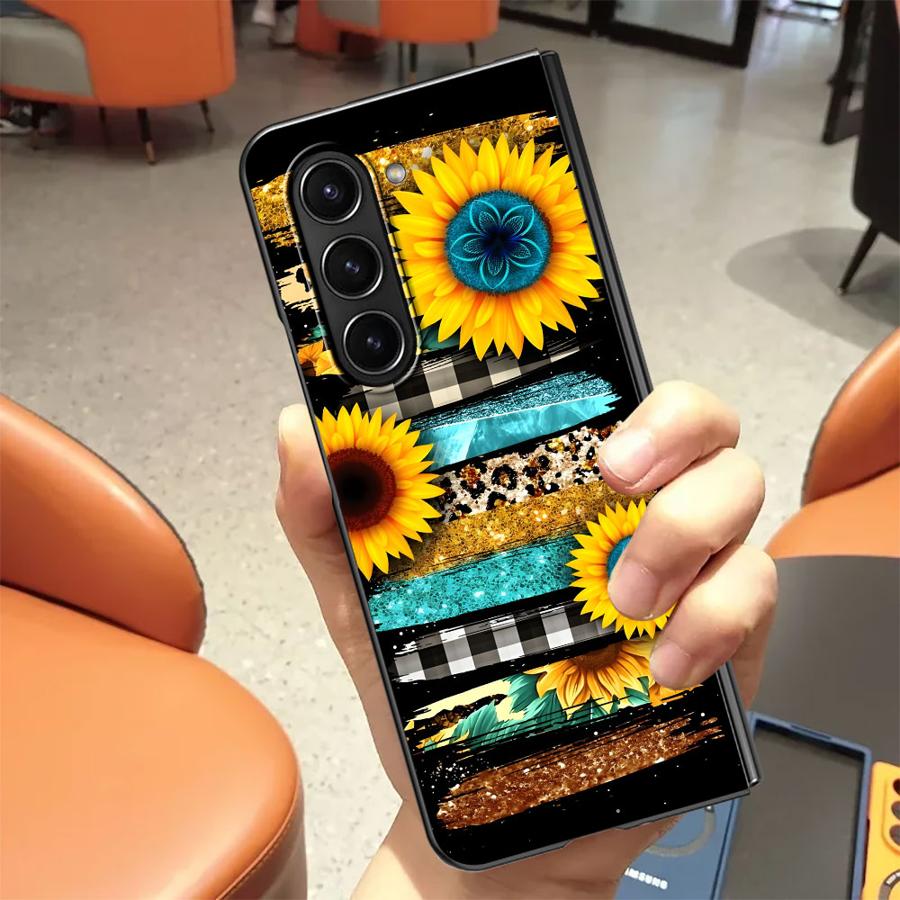 Zebra Striped Sunflower Back P - Phone Cases Z Fold 6 review and price