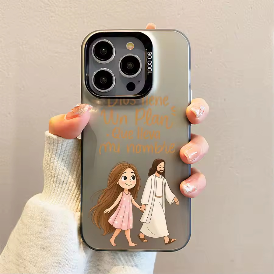 Cute Girl Walking With God Mat - Phone Cases Cute Iphone 14 review and price