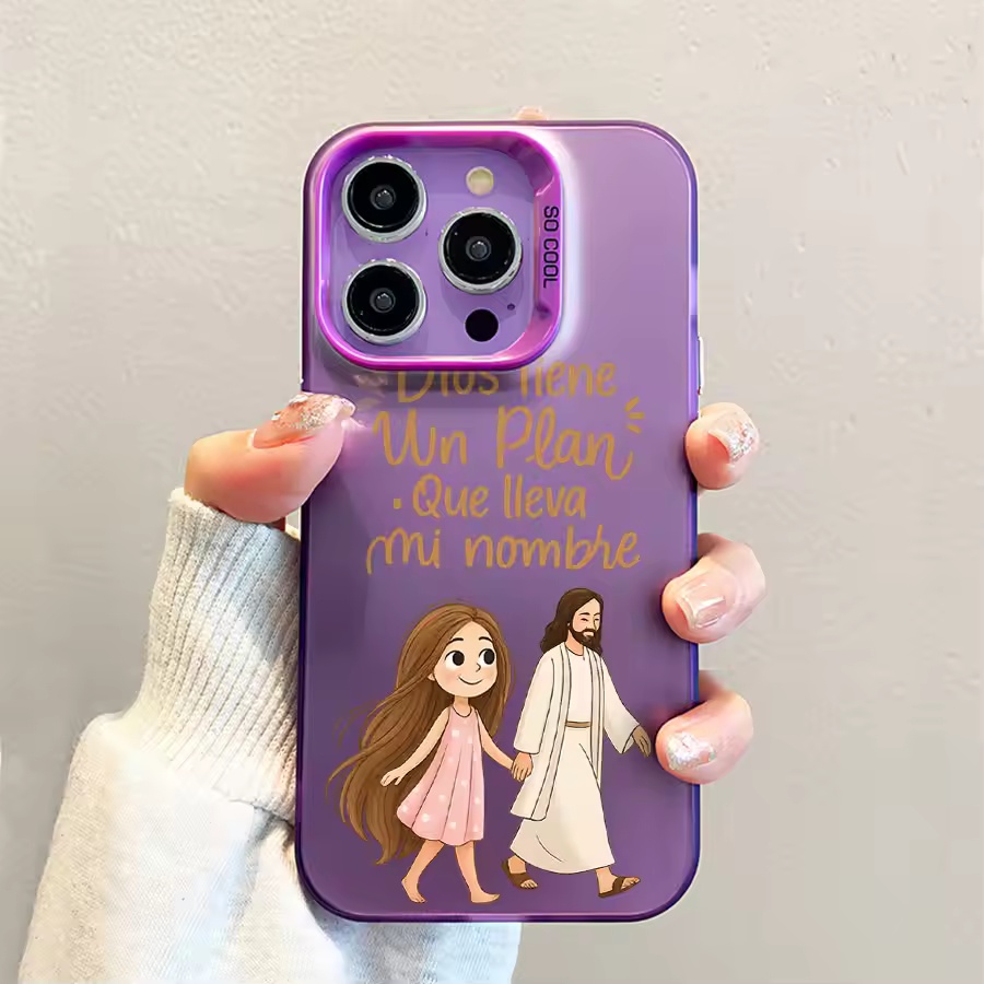 Cute Girl Walking With God Mat - Phone Cases Cute Iphone 14 review and price