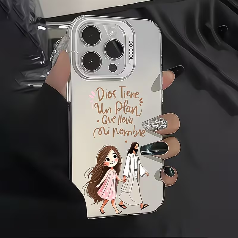 Cute Girl Walking With God Mat - Phone Cases Cute Iphone 14 review and price
