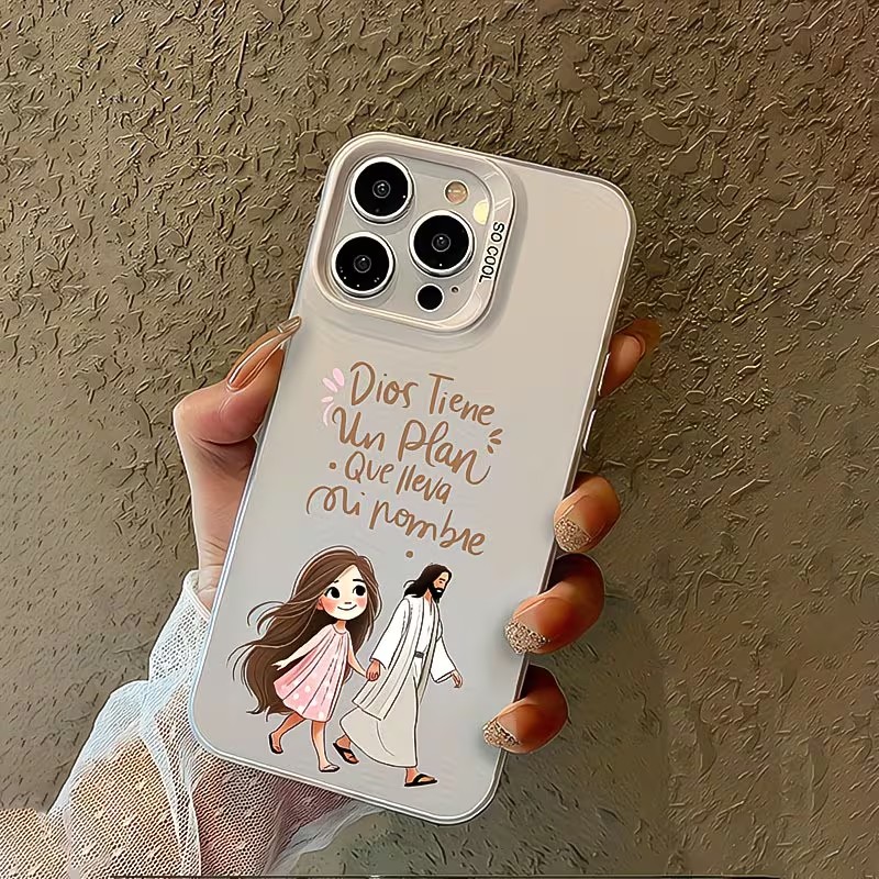 Cute Girl Walking With God Mat - Phone Cases Cute Iphone 14 review and price