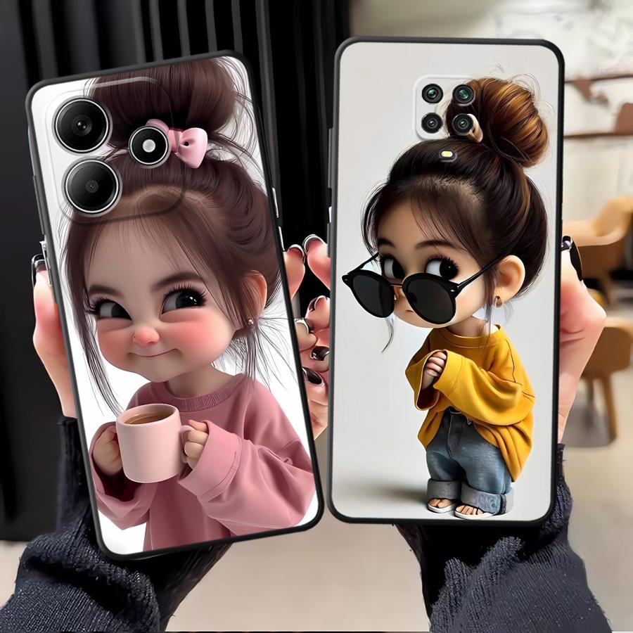 Cartoon Girl Pattern Funda Pho - Phone Cases Xiaomi review and price