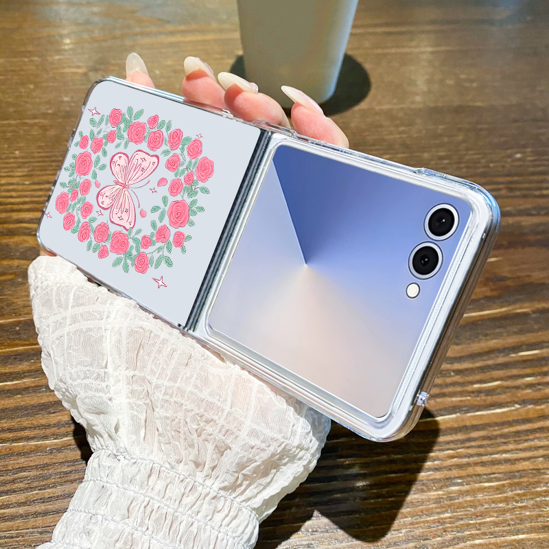 Pink Flowers Pattern Phone Cas - Phone Cases Z Fold 6 review and price