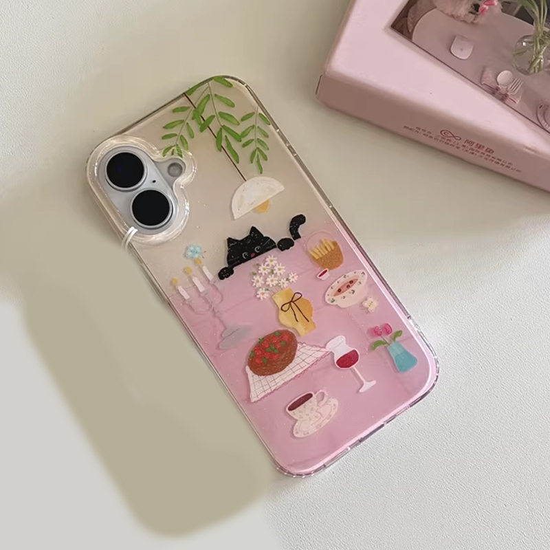 Ins Girl Cute Dining Table Lit - Phone Cases For Girls review and price