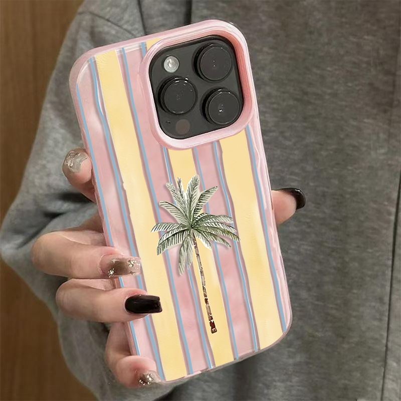 Cute Palm Tree Striped Summer  - Phone Cases Cute Iphone 14 review and price