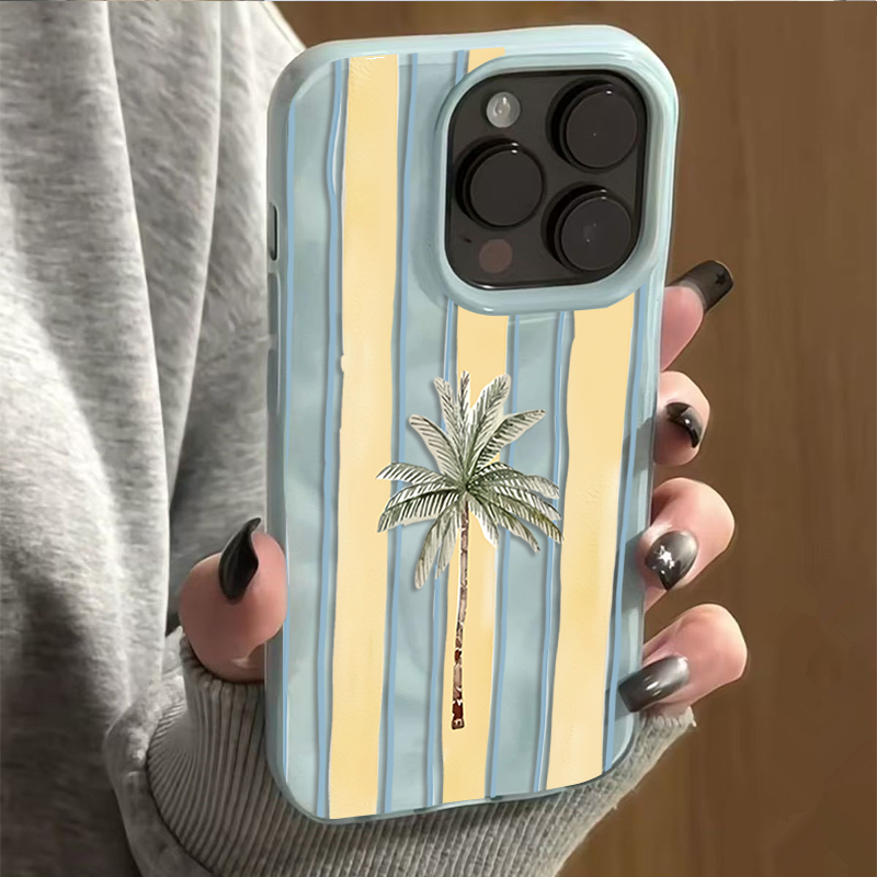 Cute Palm Tree Striped Summer  - Phone Cases Cute Iphone 14 review and price