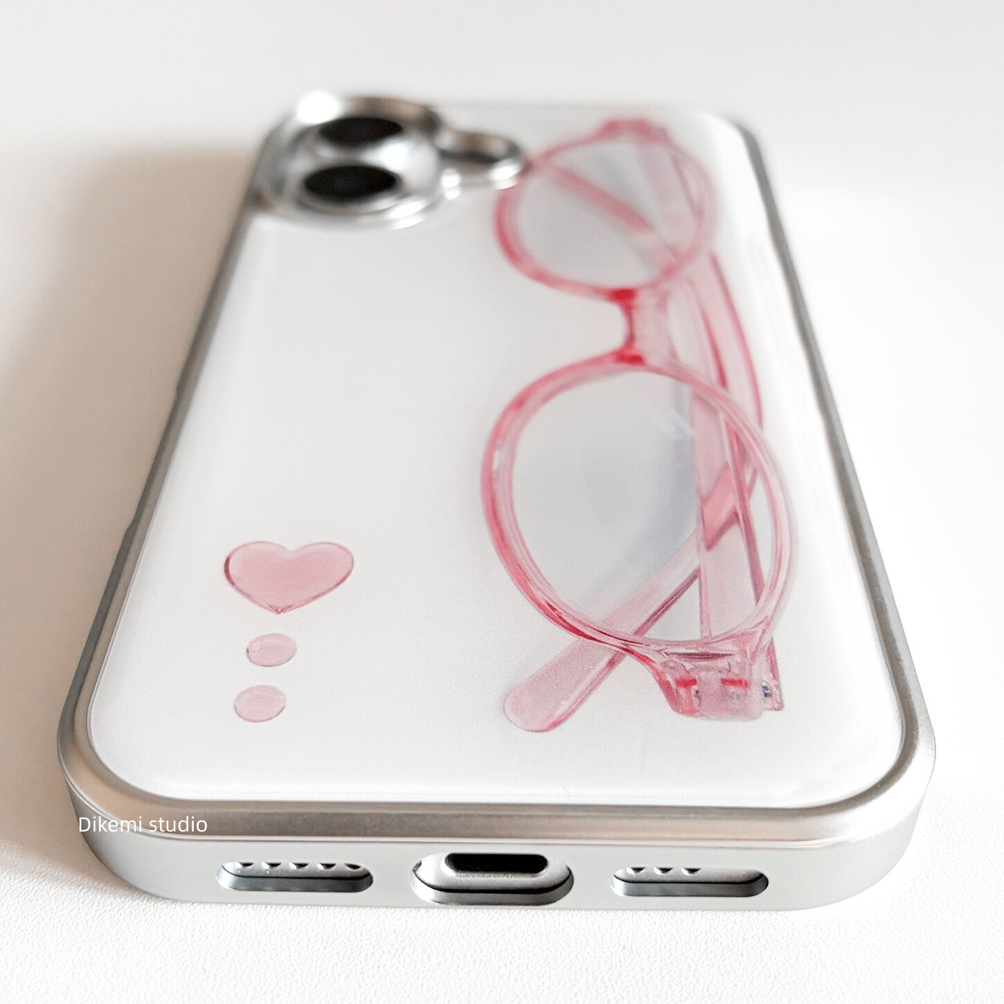 Korean ins Girl Heart Pink Gla - Phone Cases For Girls review and price