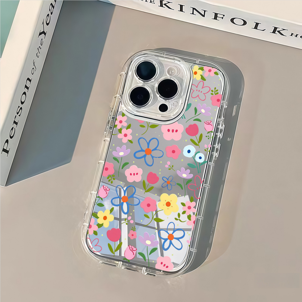 Korean Ins Style Floral Silver - Phone Cases Store review and price