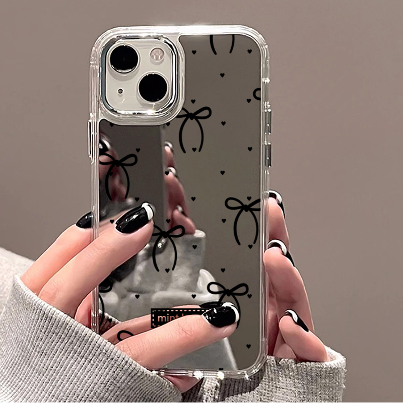 Cute Pink Black Bow Pattern Mi - Phone Cases Cute Iphone 14 review and price