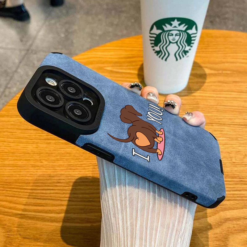 Cute Dachshund Heart Print Pho - Phone Cases Cute Iphone 14 review and price