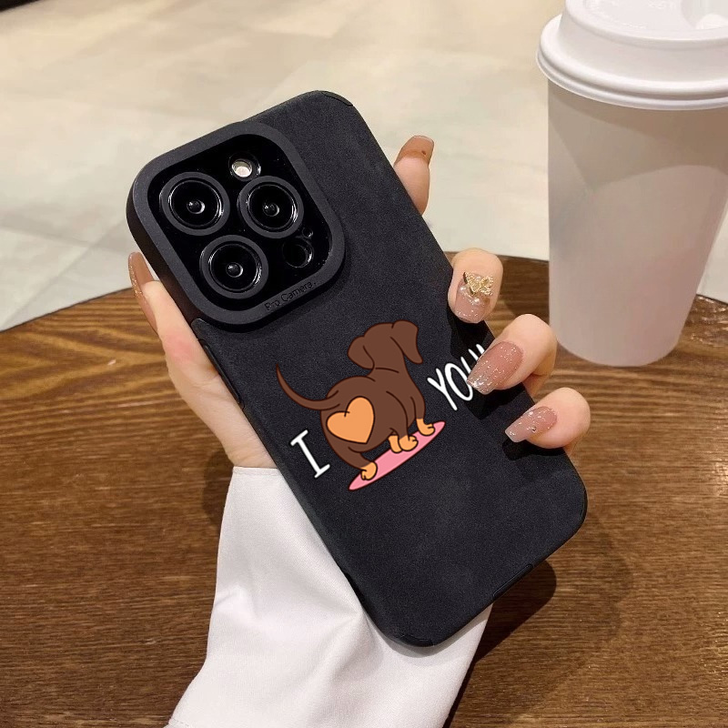 Cute Dachshund Heart Print Pho - Phone Cases Cute Iphone 14 review and price